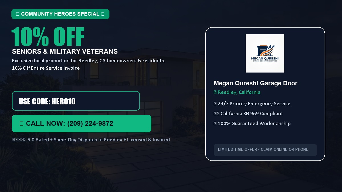 10% OFF Senior Citizens (65+) & Military / Veteran Community Discount in Reedley, CA